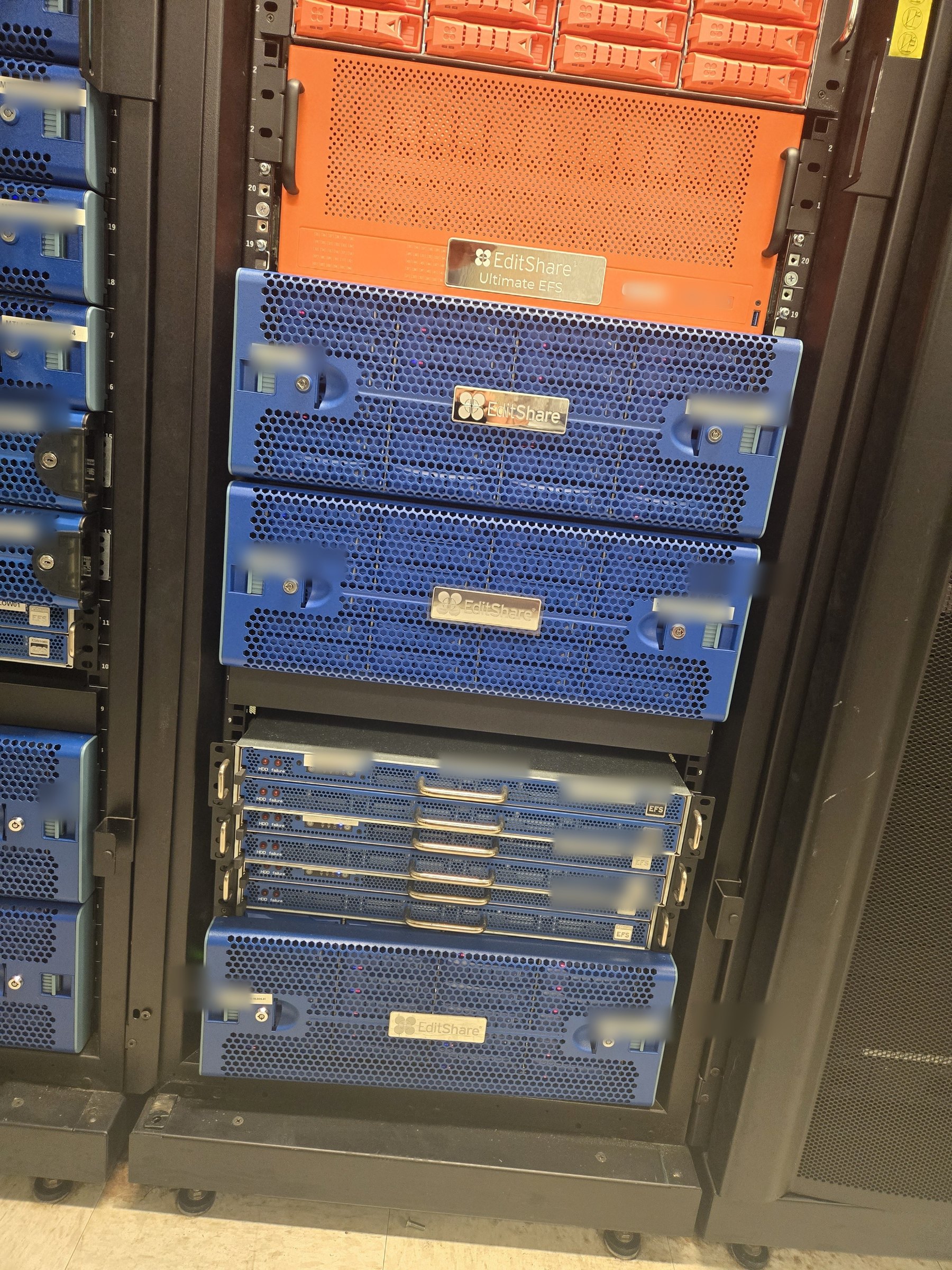 Le nouveau stockage installé au-dessus des anciens nœuds pendant la transition